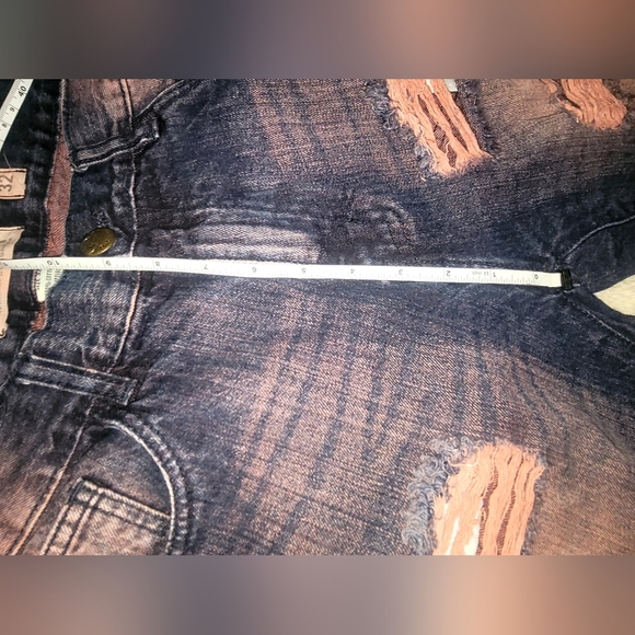 D.A.S.H American Designer Pink Dyed Distressed Jean Shirts Sz32 - Picture 4 of 6